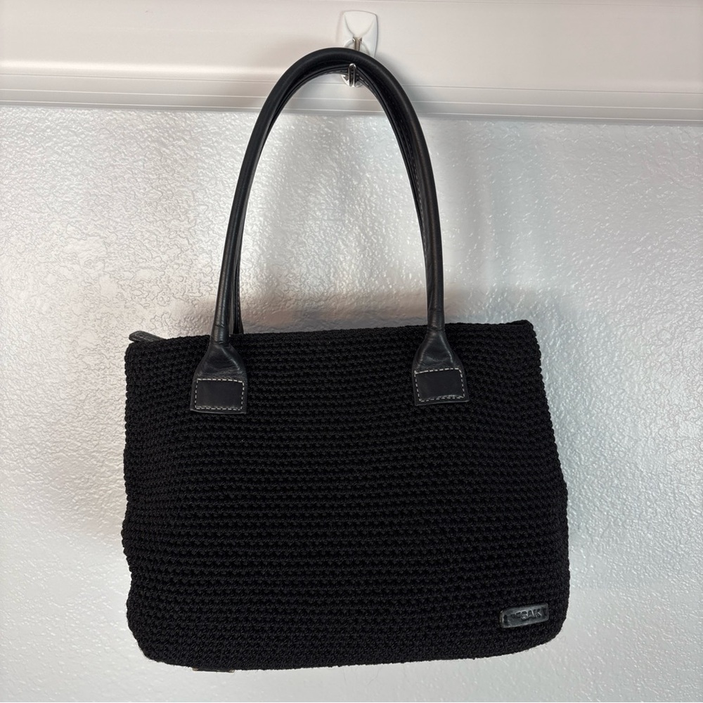 The Sak Black Crochet Tote Bag